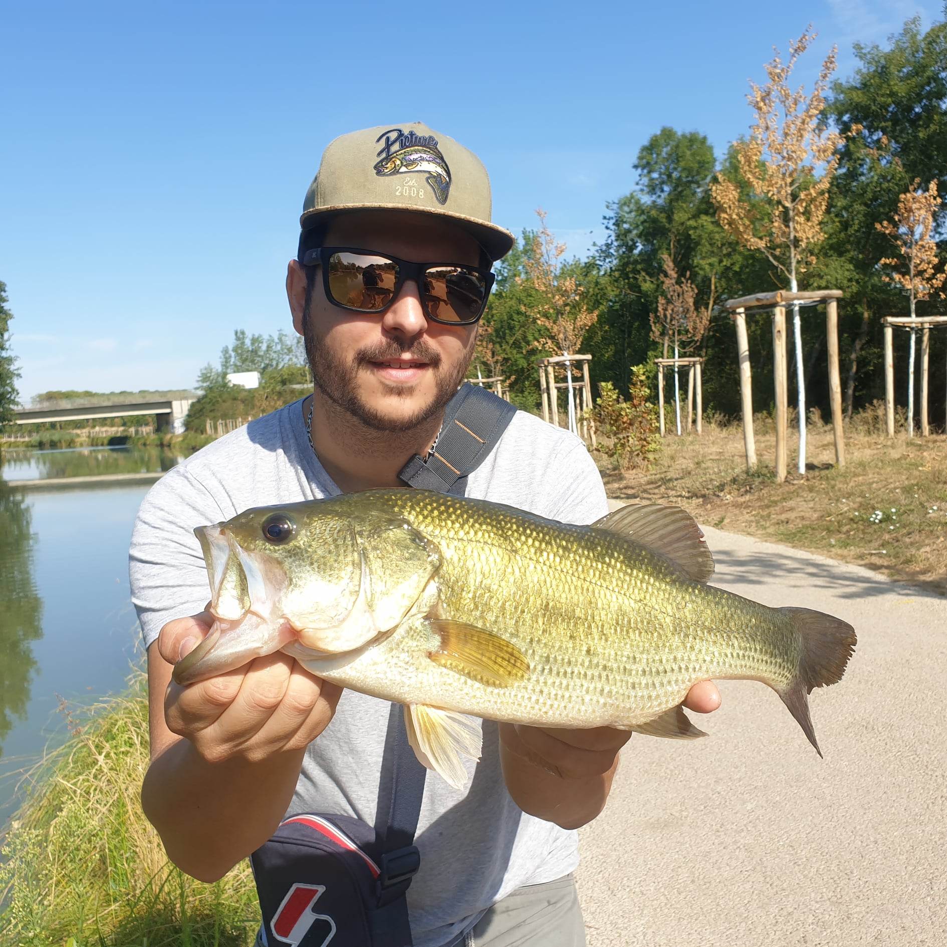 Photo de Black Bass prit au canal du midi